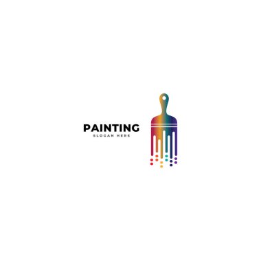 ev boyası logo tasarımı vektör şablonu