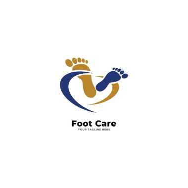 ayak bakımı logo vektör şablonu