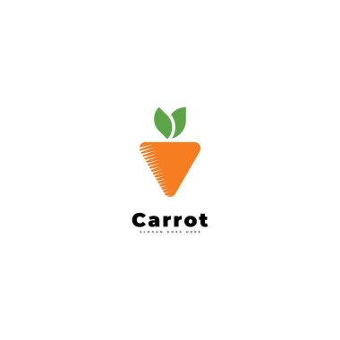 Havuç logosu çiftlik vektör şablonu