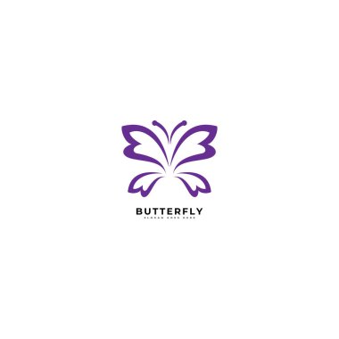 kelebek logo vektör şablonu