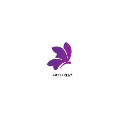 kelebek logo vektör şablonu