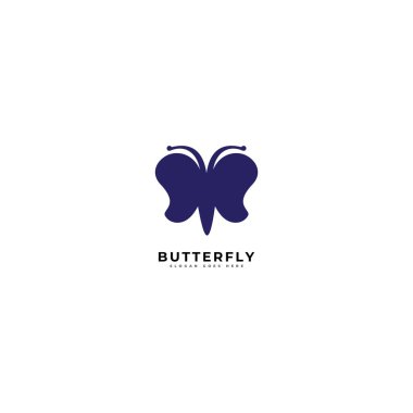 kelebek logo vektör şablonu