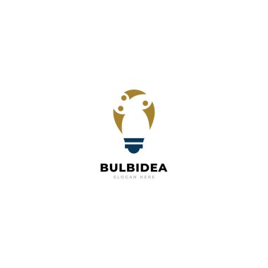 ampul fikri logo vektör şablonu