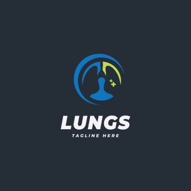 akciğerler logo vektör şablonu