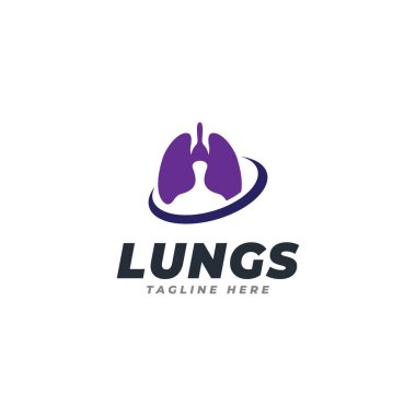 akciğerler logo vektör şablonu