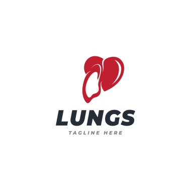 akciğerler logo vektör şablonu