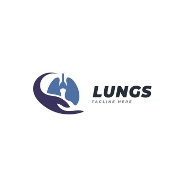 akciğerler logo vektör şablonu
