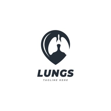 akciğerler logo vektör şablonu