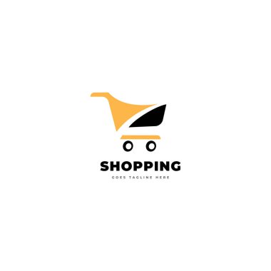 alışveriş logosu vektör şablonu