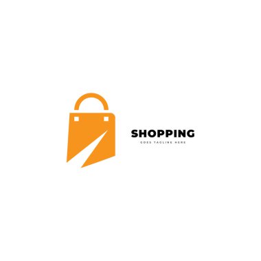 alışveriş logosu vektör şablonu