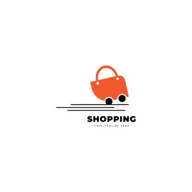 alışveriş logosu vektör şablonu