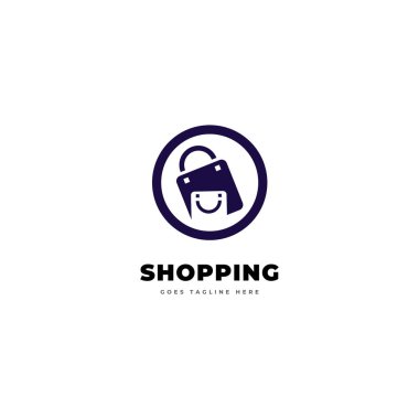 alışveriş logosu vektör şablonu