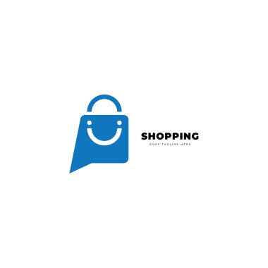 alışveriş logosu vektör şablonu