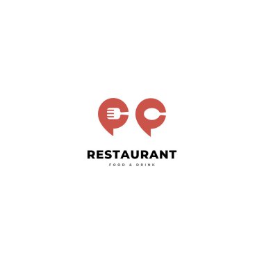 Restoran logo vektör şablonu