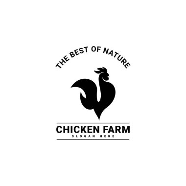 Restoran veya şirket vektör şablonu için tavuk çiftliği ve tavuk logosu