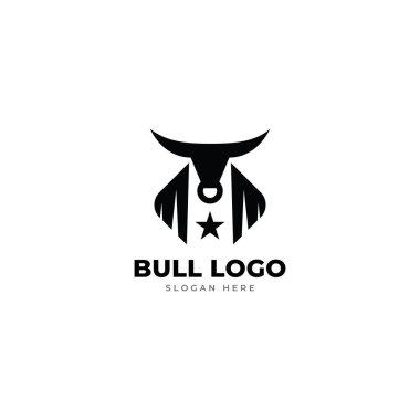 Boğa logo vektör şablonu