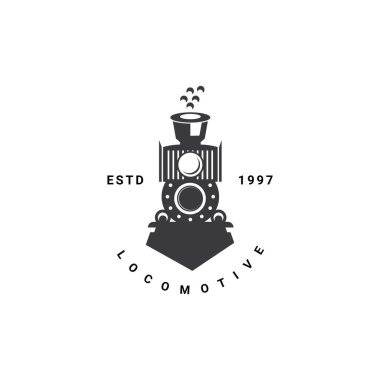 lokomotif ulaşım logo vektör şablonu