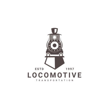lokomotif ulaşım logo vektör şablonu