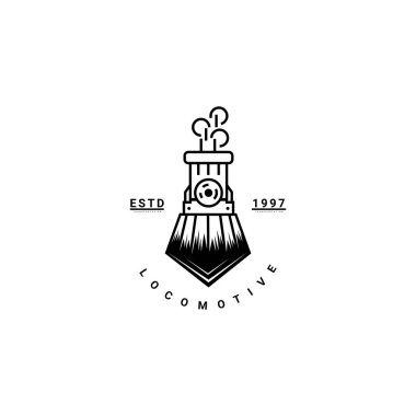 lokomotif ulaşım logo vektör şablonu
