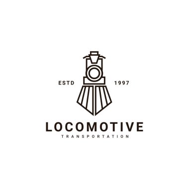 lokomotif ulaşım logo vektör şablonu