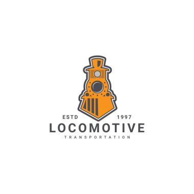 lokomotif ulaşım logo vektör şablonu
