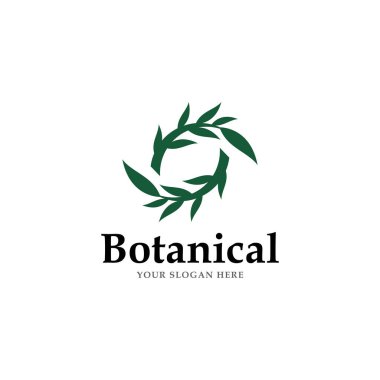 Botanik logo vektör şablonu