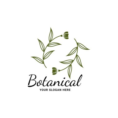Botanik logo vektör şablonu