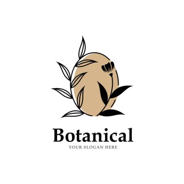 Botanik logo vektör şablonu