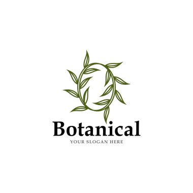 Botanik logo vektör şablonu