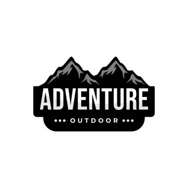 Sun Beach Dağ Logo Şablonu