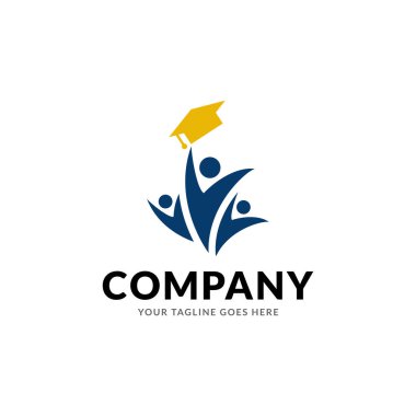 Kitap okulu logo vektör şablonu