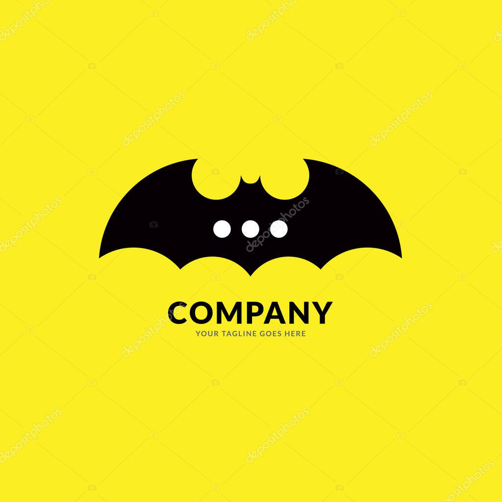 Chat batman logo vector template