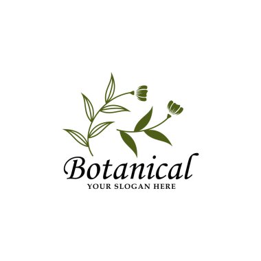Botanik logo vektör şablonu