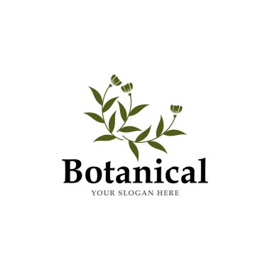 Botanik logo vektör şablonu
