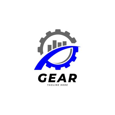 soyut tasarım logo dişli vektör şablonu
