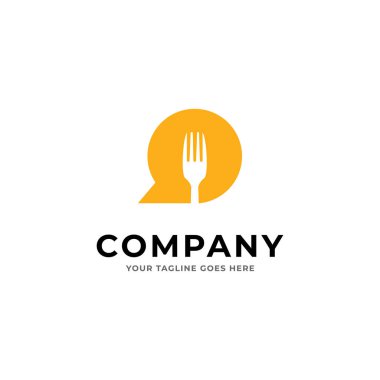 kaşık çatalı restoran fikri logo vektör şablonu