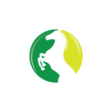 at hayvanı logo vektör şablonu