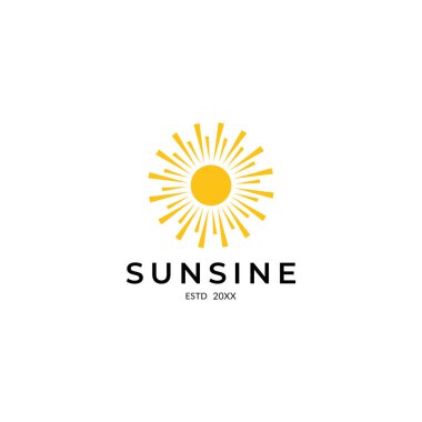 Güneş sabahı logo vektör şablonu