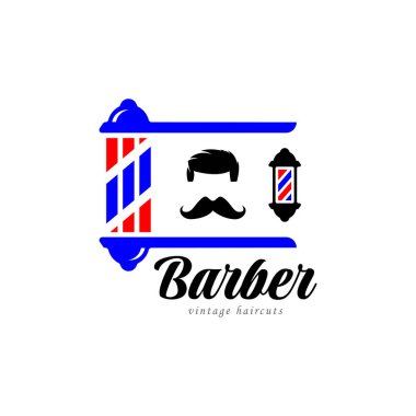 Berber Dükkanı Logo vektör şablonu