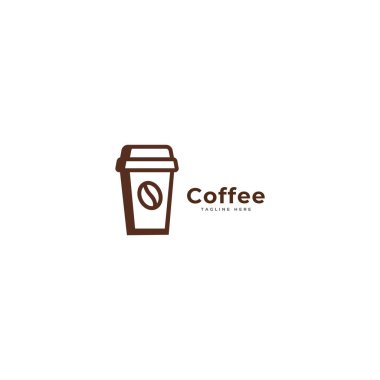 kahve logo vektör şablonu