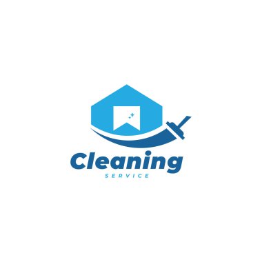 Temizleme servisi logo vektör şablonu