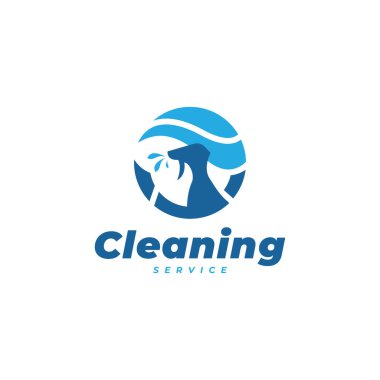 Temizleme servisi logo vektör şablonu