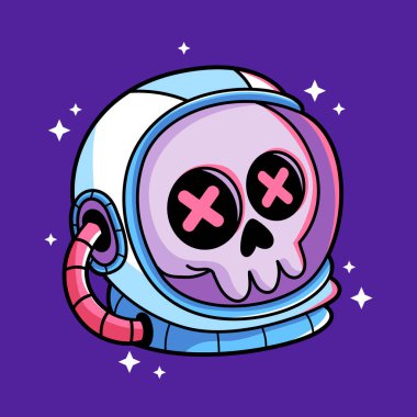 Tatlı uzaylı çizgi film maskotu karakterinin vektör çizimi