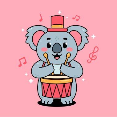 Şirin koala davul çalıyor