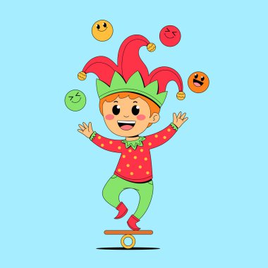 Kostümlü, kaykaylı şirin bir kız. vektör düz çizgi film çizimi izole edildi.