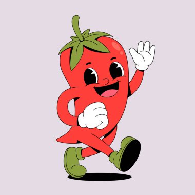 Şirin kırmızı biber çizgi filmi.