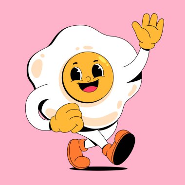 Vektör çizimi, sarı tişörtlü mutlu beyaz bir hayaletin sevimli çizgi film karakteri.