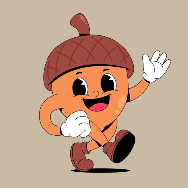 Şirin kahverengi sincap maskotu karakter tasarımı. izole vektör illüstrasyonu