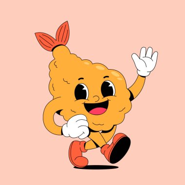 Tatlı patates çizgi filmi karakteri. vektör illüstrasyonu