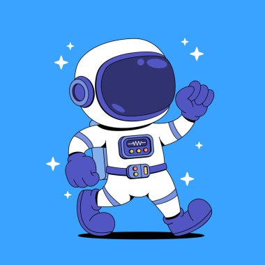 Boşluktaki astronot.